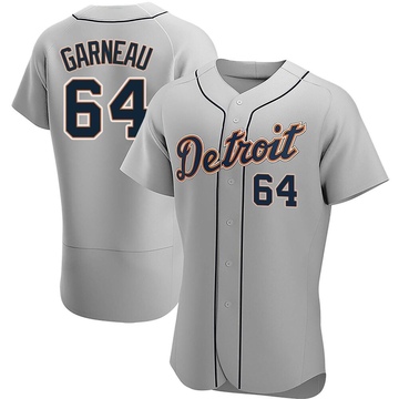 Dustin Garneau Men's Authentic Detroit Tigers Gray Road Jersey