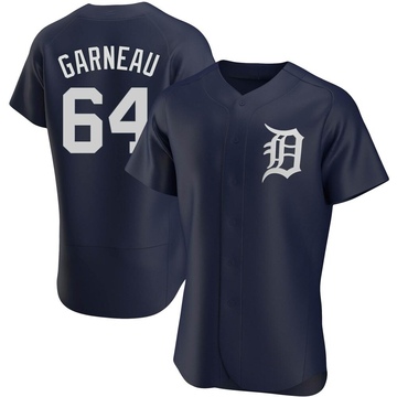 Dustin Garneau Men's Authentic Detroit Tigers Navy Alternate Jersey