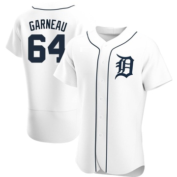 Dustin Garneau Men's Authentic Detroit Tigers White Home Jersey