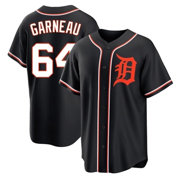 Dustin Garneau Men's Replica Detroit Tigers Black Fashion Out Jersey