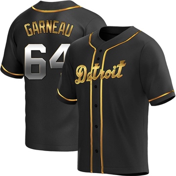 Dustin Garneau Men's Replica Detroit Tigers Black Golden Alternate Jersey