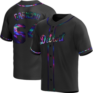 Dustin Garneau Men's Replica Detroit Tigers Black Holographic Alternate Jersey