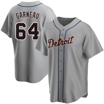 Dustin Garneau Men's Replica Detroit Tigers Gray Road Jersey