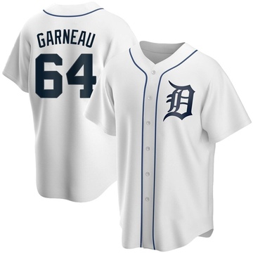 Dustin Garneau Men's Replica Detroit Tigers White Home Jersey