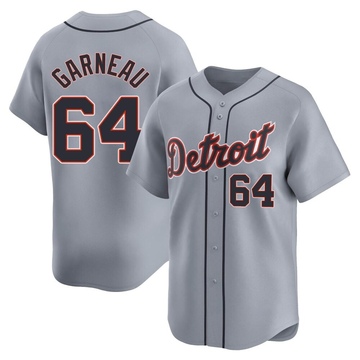 Dustin Garneau Youth Limited Detroit Tigers Gray Road Jersey
