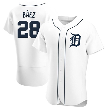 Javier Baez Men's Authentic Detroit Tigers White Home Jersey