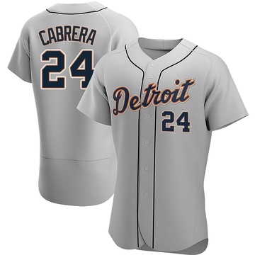 Miguel Cabrera Men's Authentic Detroit Tigers Gray Road Jersey