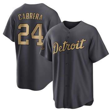 Miguel Cabrera Men's Replica Detroit Tigers Charcoal 2022 All-Star Game Jersey