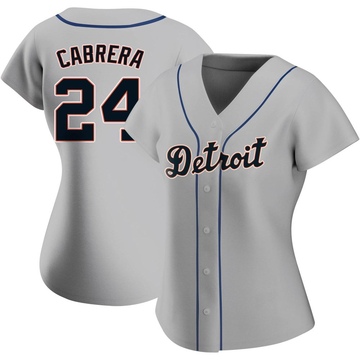 Miguel Cabrera Women's Authentic Detroit Tigers Gray Road Jersey