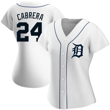 Miguel Cabrera Women's Authentic Detroit Tigers White Home Jersey
