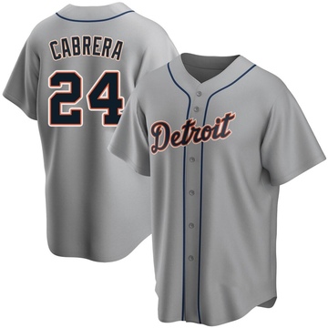 Miguel Cabrera Youth Replica Detroit Tigers Gray Road Jersey