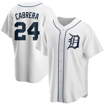 Miguel Cabrera Youth Replica Detroit Tigers White Home Jersey