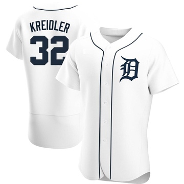 Ryan Kreidler Men's Authentic Detroit Tigers White Home Jersey