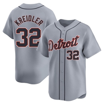 Ryan Kreidler Men's Limited Detroit Tigers Gray Road Jersey