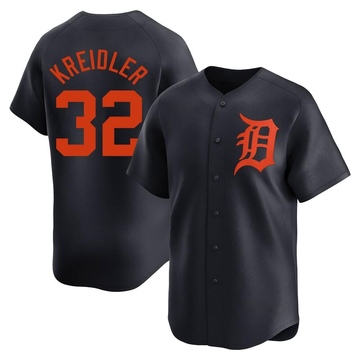 Ryan Kreidler Men's Limited Detroit Tigers Navy Alternate Jersey
