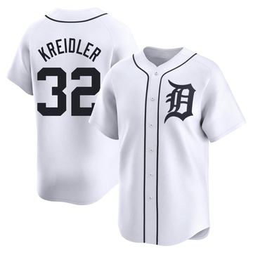 Ryan Kreidler Men's Limited Detroit Tigers White Home Jersey
