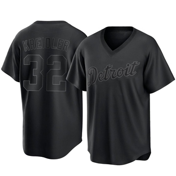 Ryan Kreidler Men's Replica Detroit Tigers Black Pitch Fashion Jersey