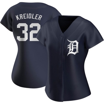 Ryan Kreidler Women's Authentic Detroit Tigers Navy Alternate Jersey