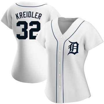 Ryan Kreidler Women's Authentic Detroit Tigers White Home Jersey