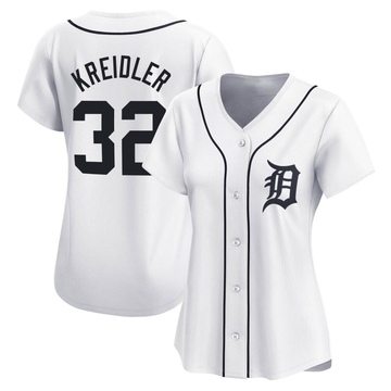 Ryan Kreidler Women's Limited Detroit Tigers White Home Jersey