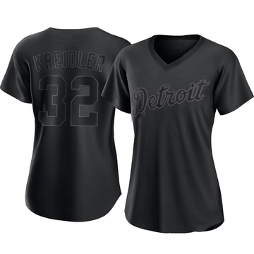 Ryan Kreidler Women's Replica Detroit Tigers Black Pitch Fashion Jersey