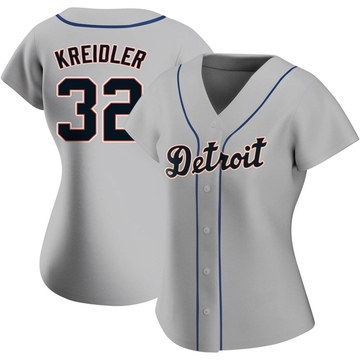 Ryan Kreidler Women's Replica Detroit Tigers Gray Road Jersey