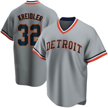 Ryan Kreidler Youth Detroit Tigers Gray Road Cooperstown Collection Jersey
