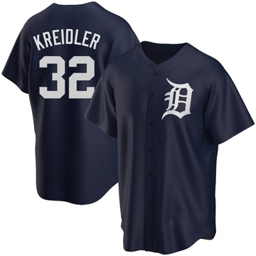 Ryan Kreidler Youth Replica Detroit Tigers Navy Alternate Jersey