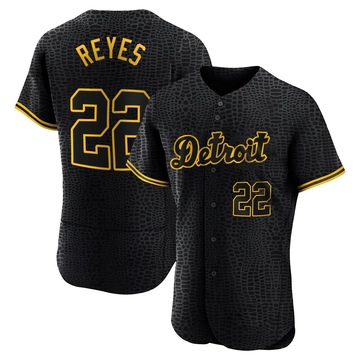 Victor Reyes Men's Authentic Detroit Tigers Black Snake Skin City Jersey