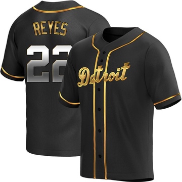 Victor Reyes Men's Replica Detroit Tigers Black Golden Alternate Jersey