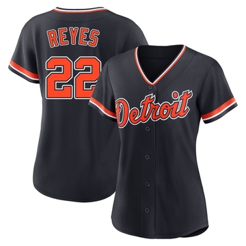 Victor Reyes Women's Replica Detroit Tigers Navy Alternate 2nd Jersey