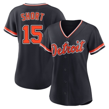 Zack Short Women's Replica Detroit Tigers Navy Alternate 2nd Jersey