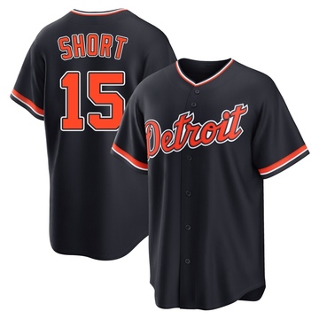 Zack Short Youth Replica Detroit Tigers Navy Alternate 2nd Jersey